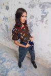 Monchihichi- TShirt en jersey de laine imprimé