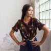 Monchihichi- TShirt en jersey de laine imprimé