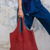 Thick-as-a-brick- ToteBag en suédine et feutre
