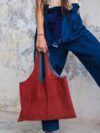 Thick-as-a-brick- ToteBag en suédine et feutre