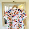 Confetti- Blouse en doupion imprimé