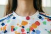 Confetti- Blouse en doupion imprimé