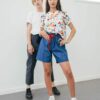 Confetti- Blouse en doupion imprimé
