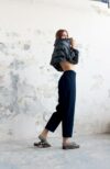 うねり*- Jeans brut à taille élastiquée