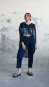 うねり*- Jeans brut à taille élastiquée