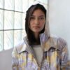 ぱちぱち音* - Blouson en jacquard lamé à capuche