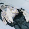 ぱちぱち音* - Blouson en jacquard lamé à capuche