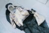 ぱちぱち音* - Blouson en jacquard lamé à capuche