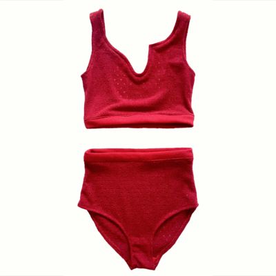 twin-ruby-sqr ルビー* Ensemble brassière culotte en maille