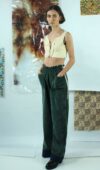 戦い* Pantalon large en velours de coton