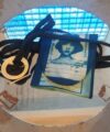 Omamori *身元, ceinture tressée à pochette-talisman imprimée