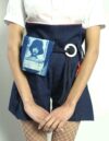 Omamori *身元, ceinture tressée à pochette-talisman imprimée