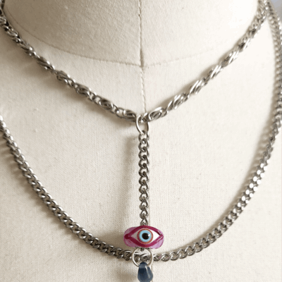 Collier balancier, perle œil, 天使の目*
